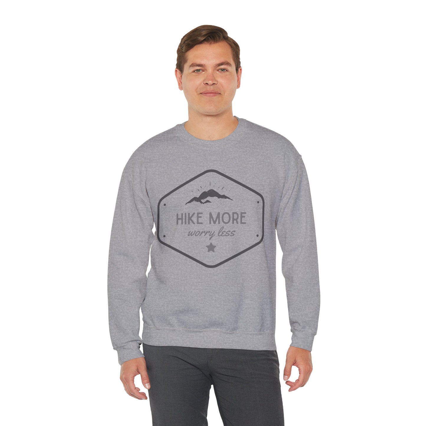 Unisex "Hike More, Worry Less" Crew Neck