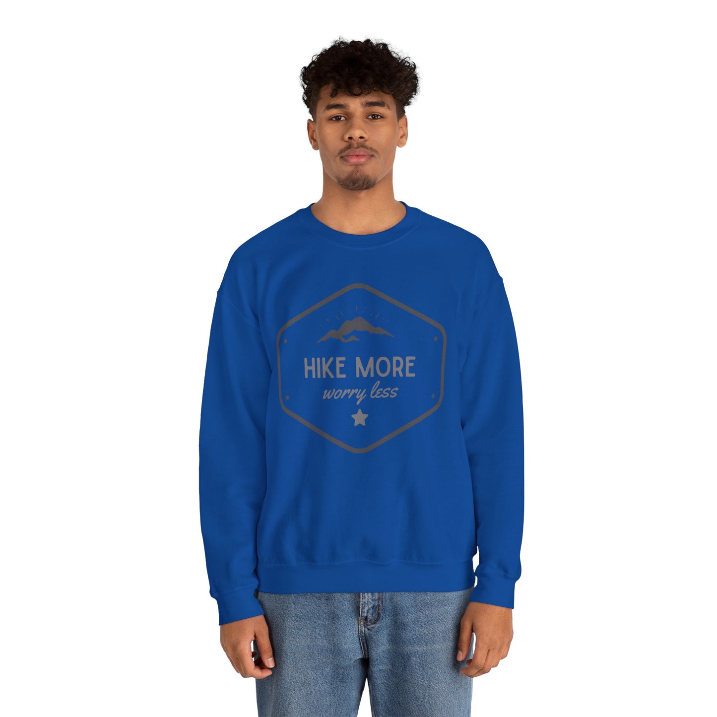 Unisex "Hike More, Worry Less" Crew Neck