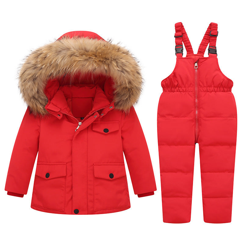 Winter Children's Down Padded Jacket Suit