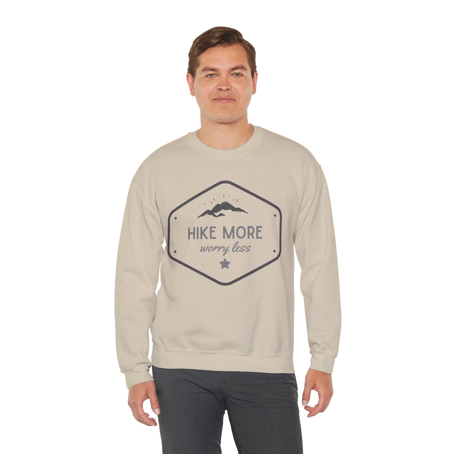 Unisex "Hike More, Worry Less" Crew Neck