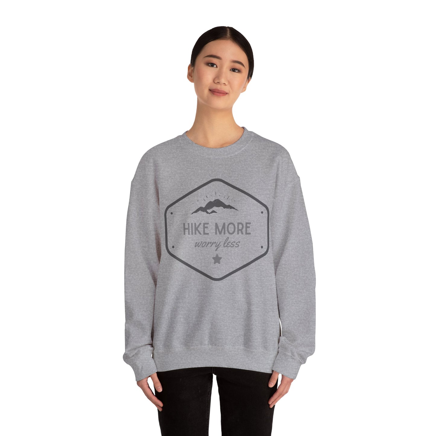 Unisex "Hike More, Worry Less" Crew Neck