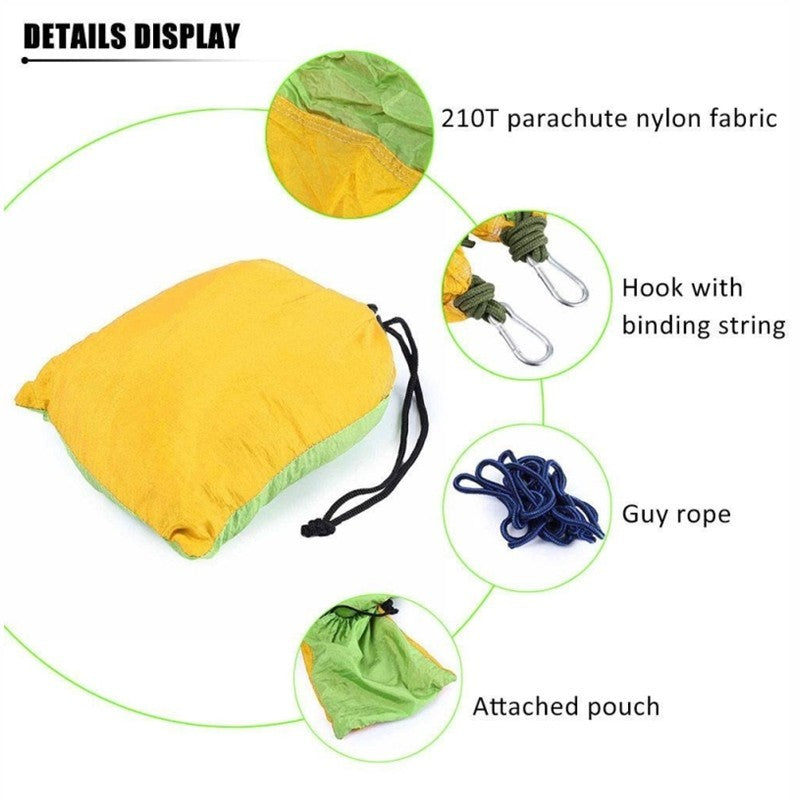 Backpacking Hammock - Portable Nylon Parachute Hammock