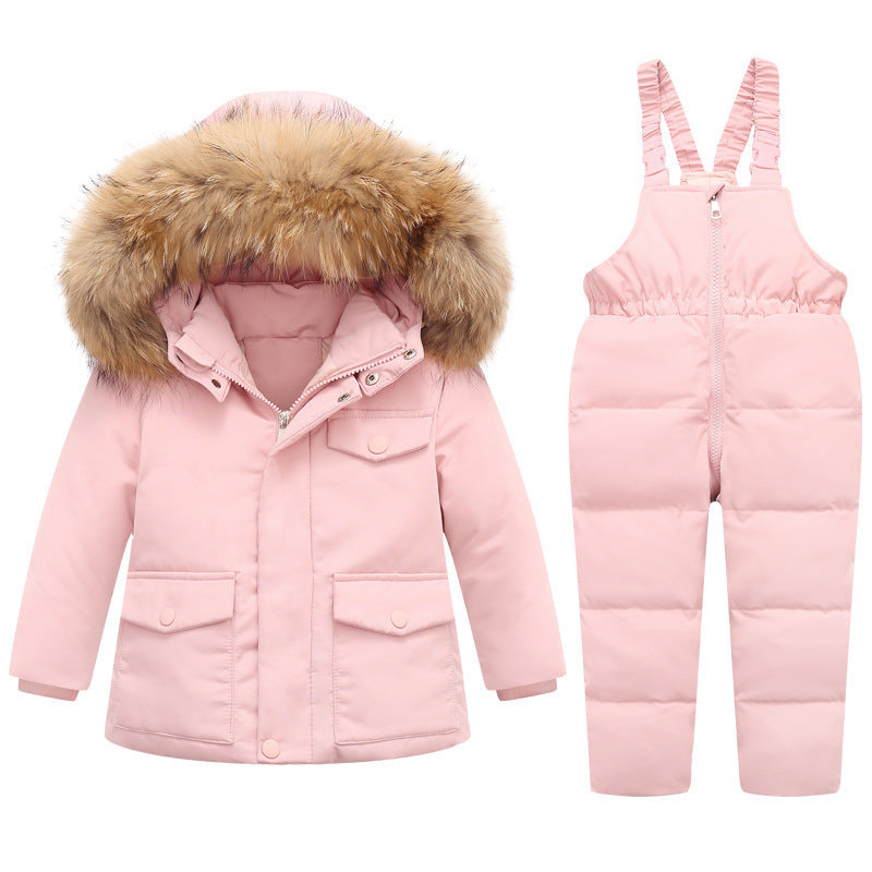 Winter Children's Down Padded Jacket Suit