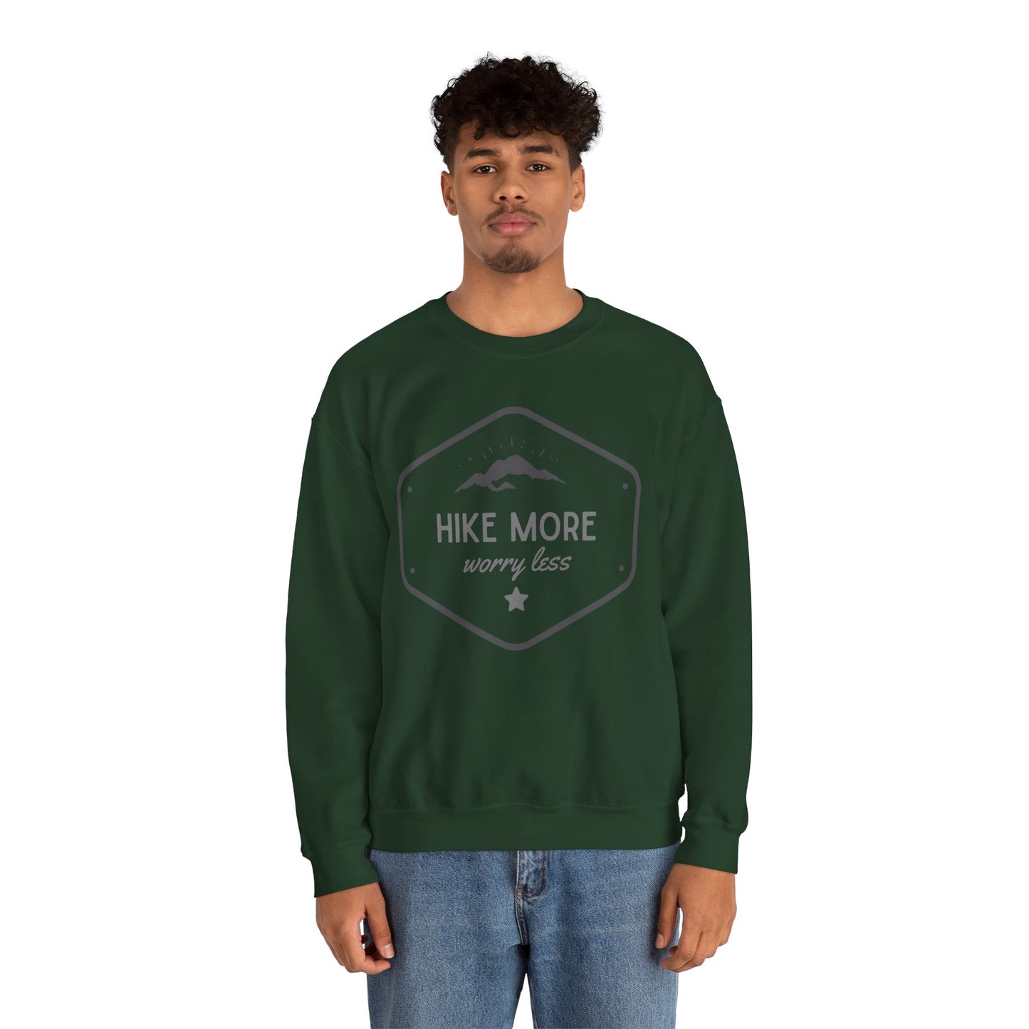 Unisex "Hike More, Worry Less" Crew Neck