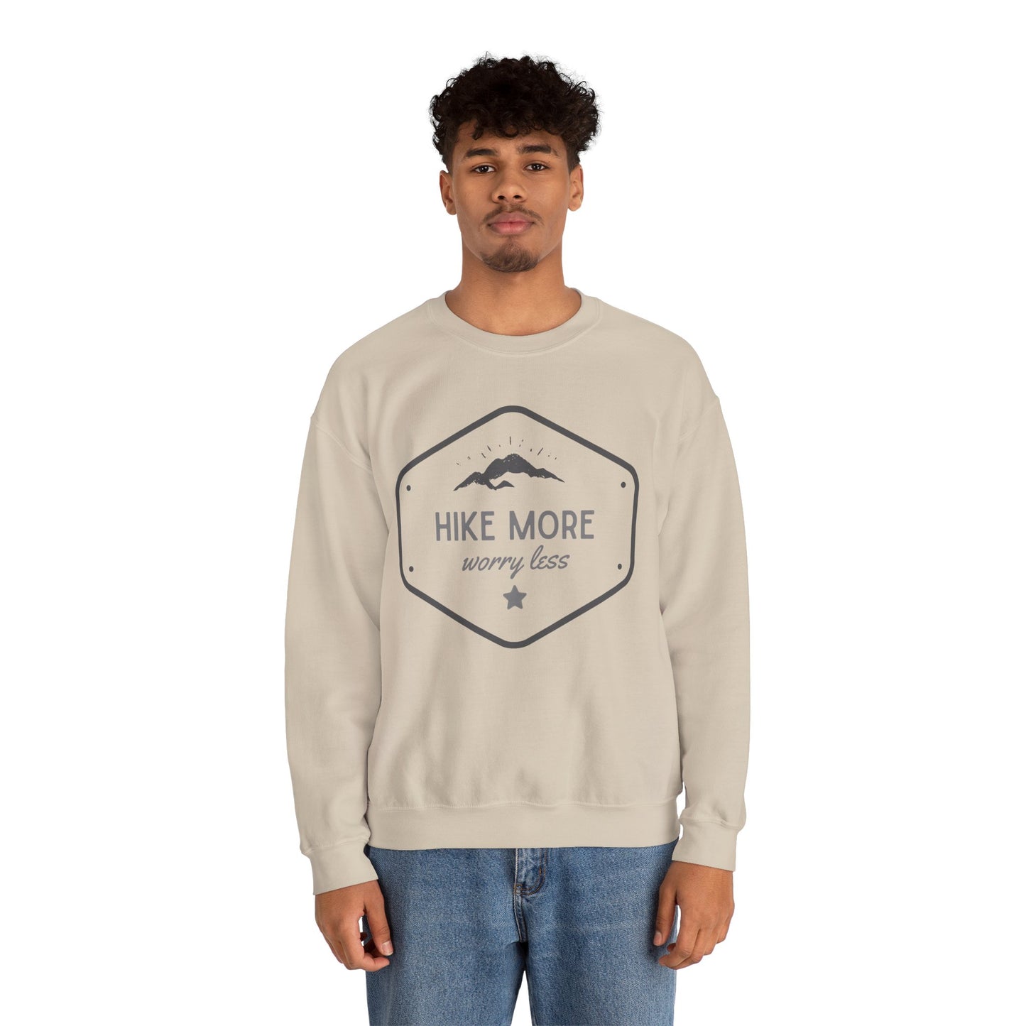 Unisex "Hike More, Worry Less" Crew Neck